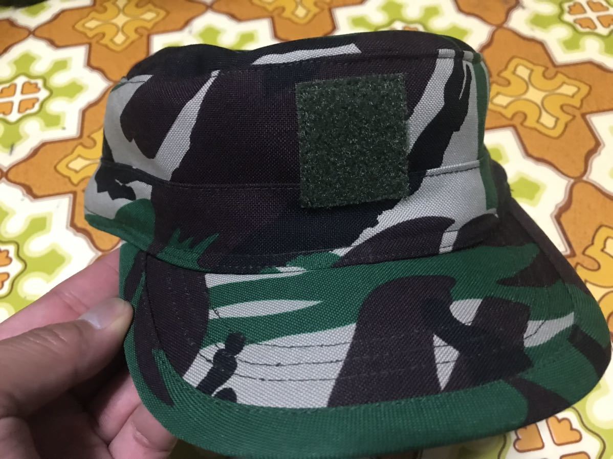 インドネシア軍 レンジャーキャップ 迷彩キャップ DPM迷彩 未使用品 新品 ワークキャップ 作業帽 パトロールの画像2