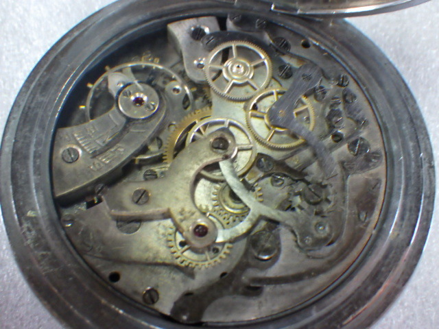 アンティーク 懐中時計 カラフ 手巻き クロノグラフ ジャンク ｐ071009の画像9