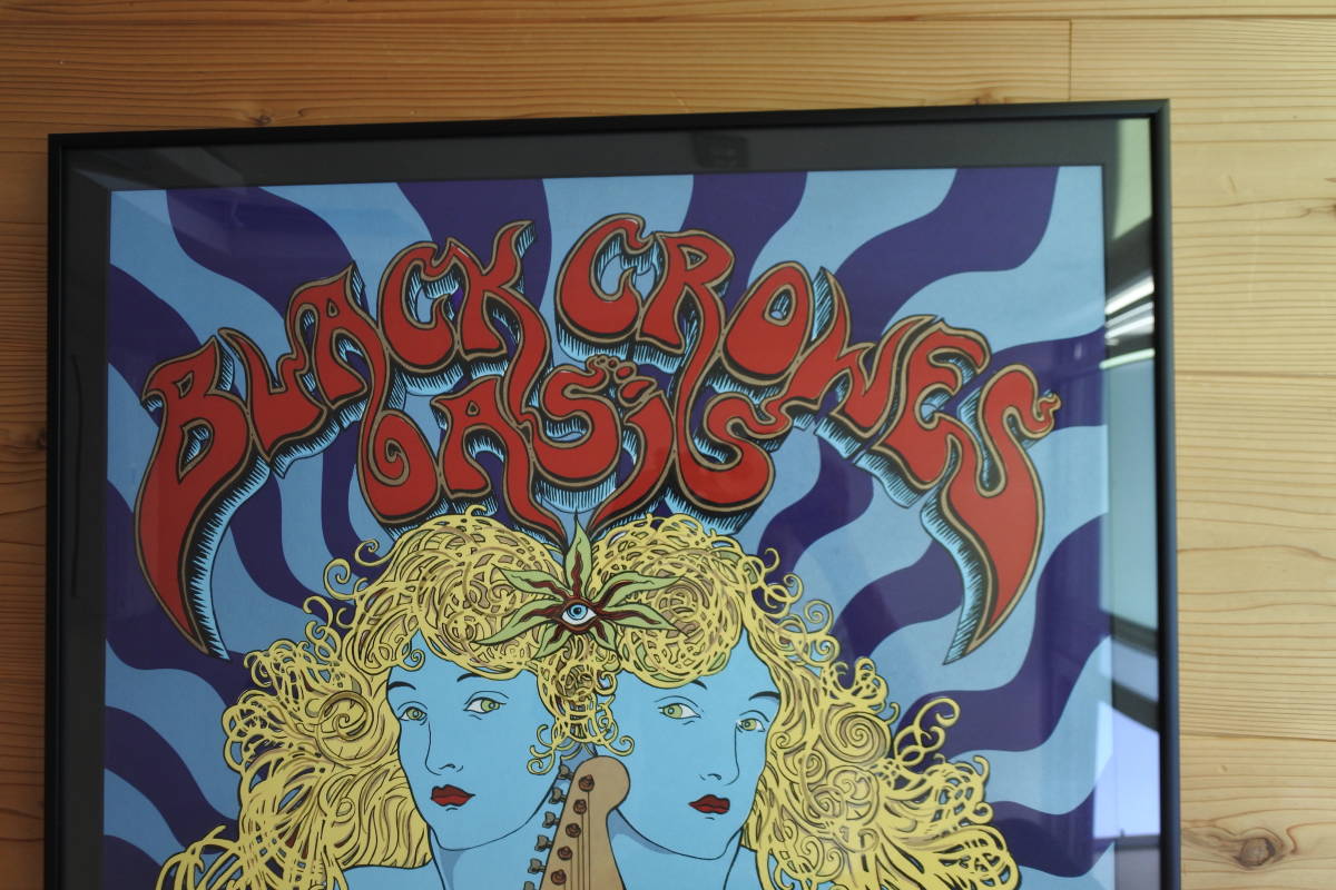 OASIS ＆ BLACK CROWES 』 EMEK製作 シルクスクリーンポスター 【額