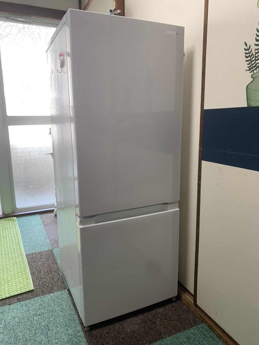 保障できる 冷蔵庫【RL-154JA】日立 2ドア HITACHI冷蔵庫 自社配送 引き取り可 動作品 アイボリーホワイト 100リットル～
