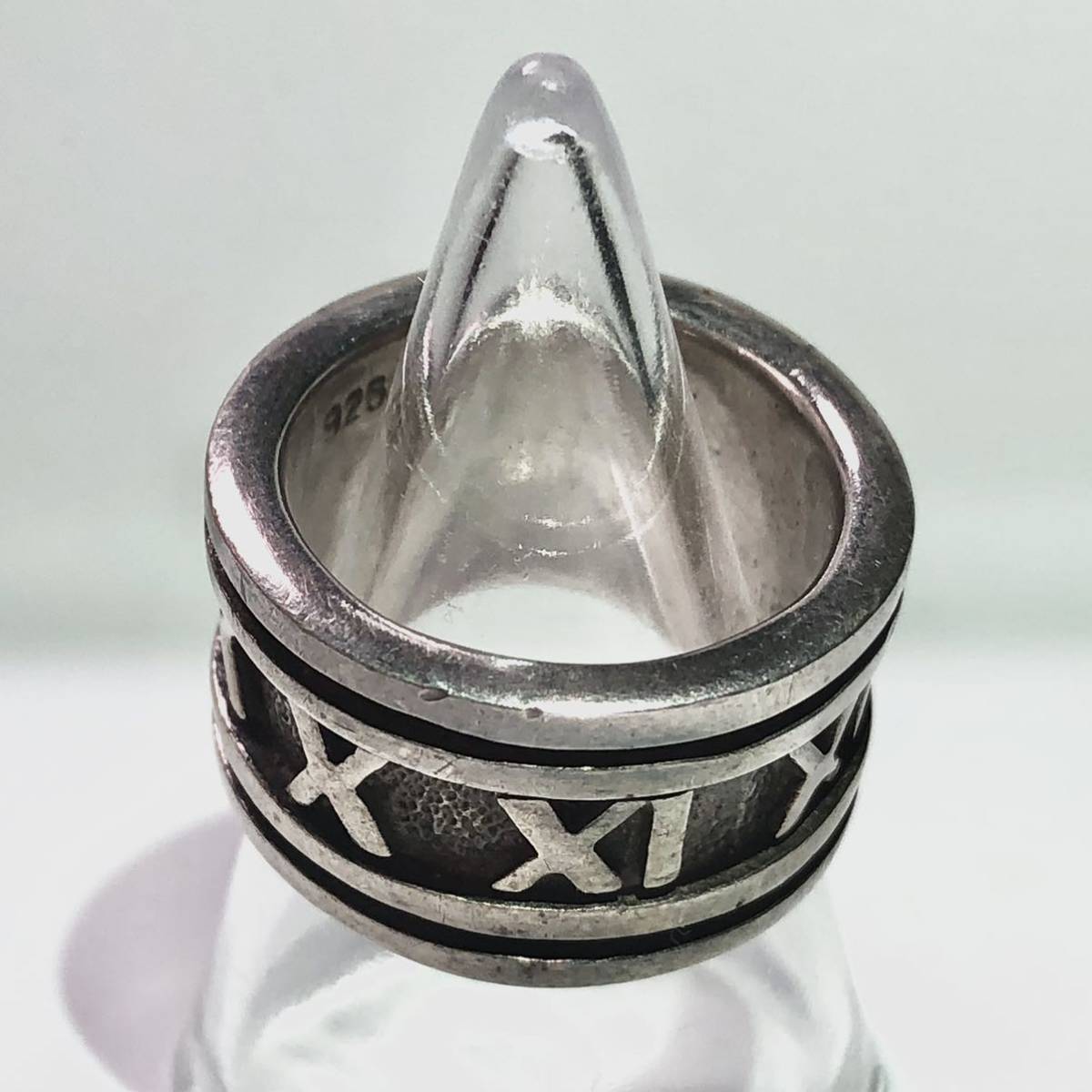 925 SILVER シルバー リング 指輪 ローマ数字 約10.5号 中古品 装飾品 男性用 メンズアクセサリー RING 服飾小物【4904】A_画像4