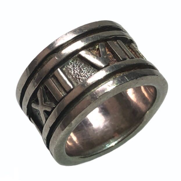 925 SILVER シルバー リング 指輪 ローマ数字 約10.5号 中古品 装飾品 男性用 メンズアクセサリー RING 服飾小物【4904】A_画像1