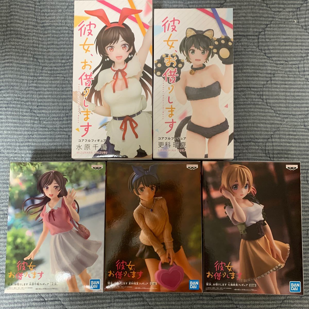 フィギュア 彼女お借りします 水原千鶴 更科瑠夏 七海麻美 桜沢墨 6個 彼女、お借りします フィギュア 水原千鶴 七海麻美 更科瑠夏