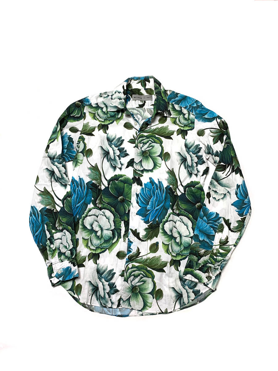 ETRO Etro aloha shirt botanikaru floral print aro is pattern shirt peiz Lee M size 