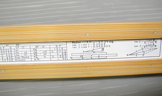 【NH608】HEMMI BANBOO SLIDE RULE ヘンミ 竹製 計算尺 サイドルーラー No.45 昭和レトロ_画像8