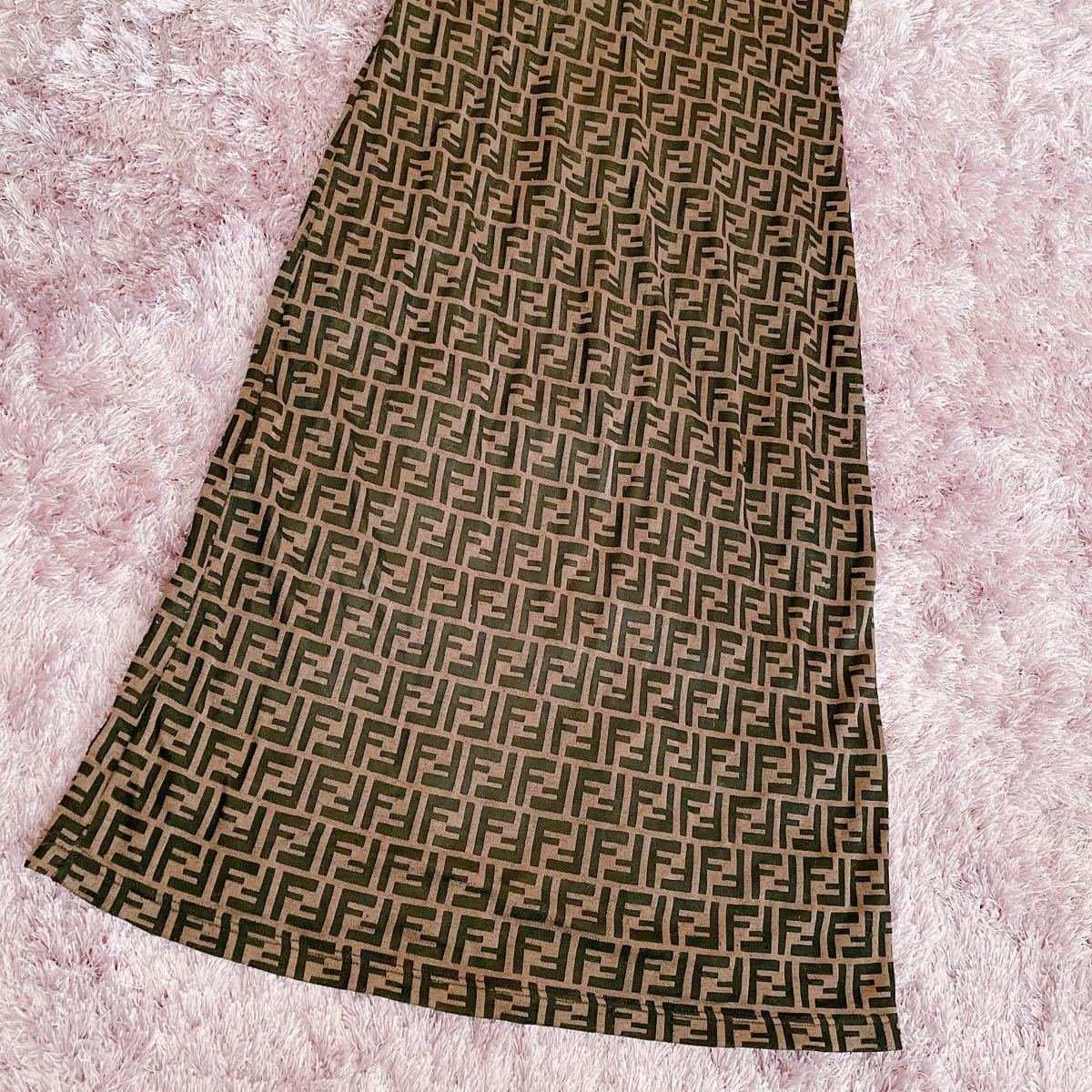 フェンディ FENDI ズッカ柄 ニットワンピース ロング ワンピ フェンディ FENDI ズッカ柄 ニットワンピース ロング ワンピ