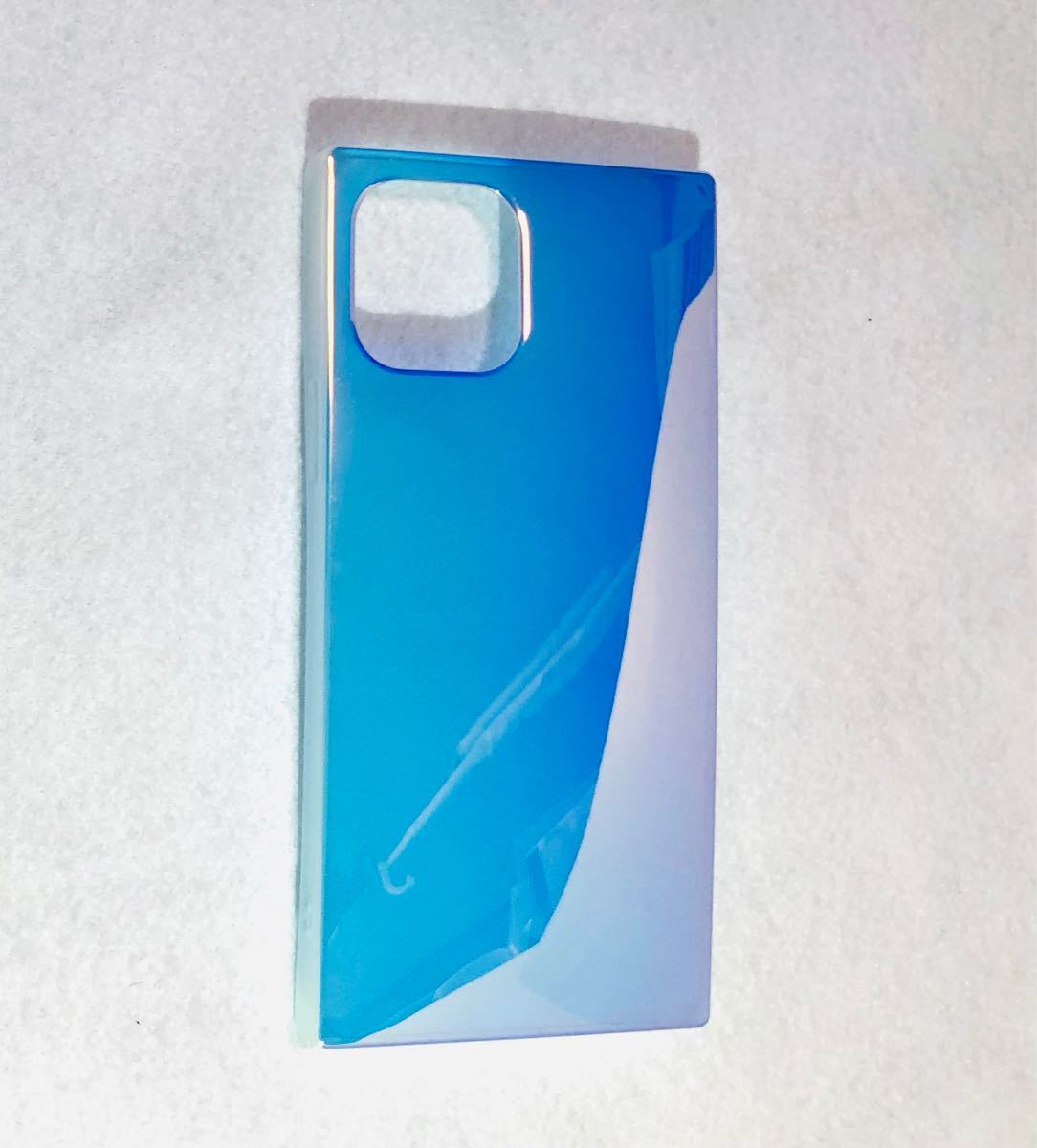 iPhone 12ProMax プロマックス  スマホ　ケース　虹色 ホログラム カラー　青　紫　都会派　匿名配送　梱包丁寧　
