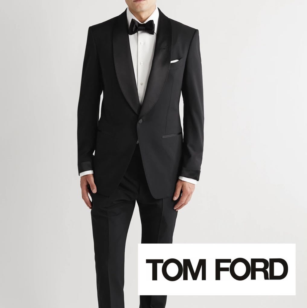 新品 正規品 トムフォード タキシード スーツ セットアップ 黒色 サイズ50 L TOM FORD Tuxedo Suit 結婚式 2次会 新郎 ディナー パーティー_画像1