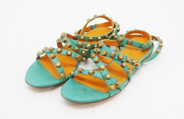 ヤフオク! - 【BALENCIAGA バレンシアガ】スタッズ サンダル 38