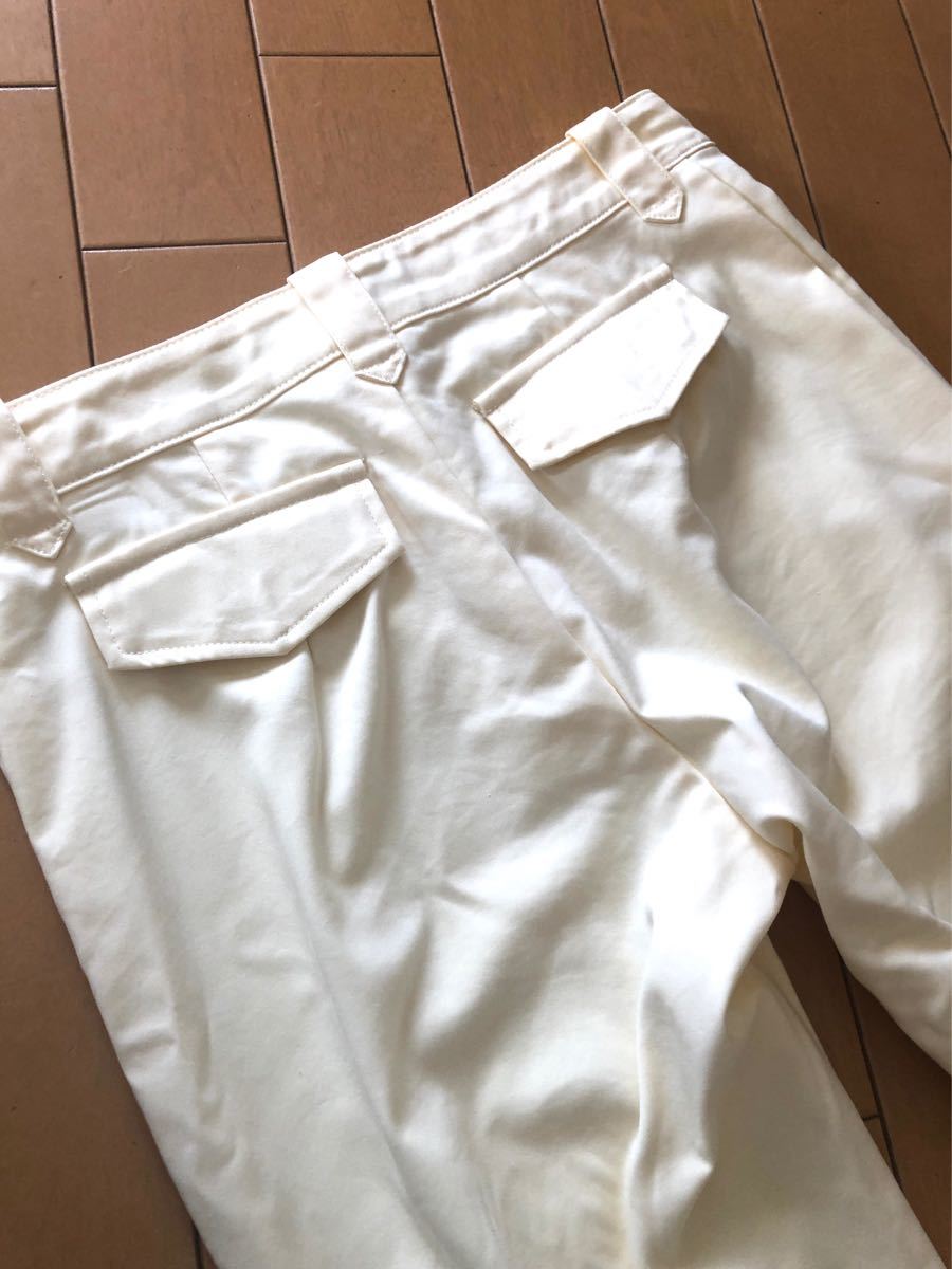 すらり美脚　履きやすいワイドパンツ PANTS 春夏秋　白