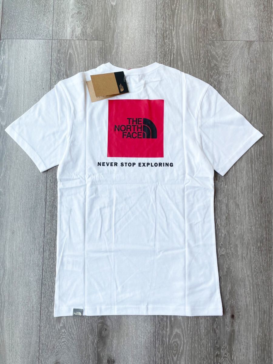ザ ノースフェイス Tシャツ レッドボックス Tシャツ　半袖　ホワイト新品 L THE NORTH FACE 海外限定　正規品
