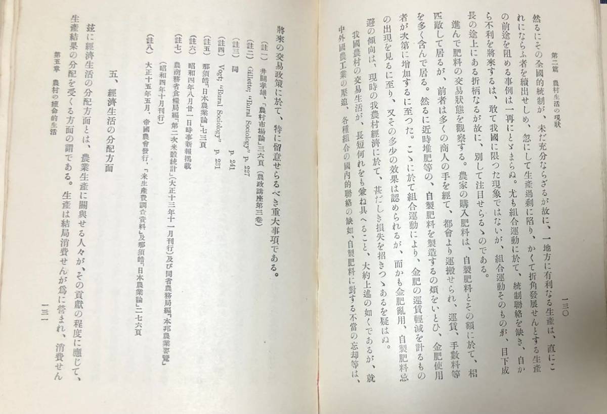 昭5「農村社会学」笠森博繁著 361,18P
