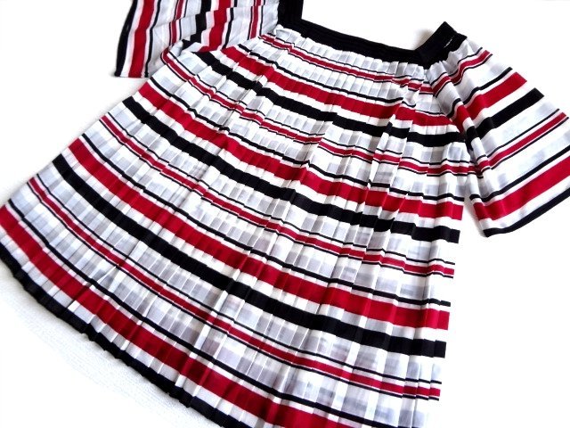  clear Impression Clear Impression pleat tunic blouse border franc dollar tops sia-