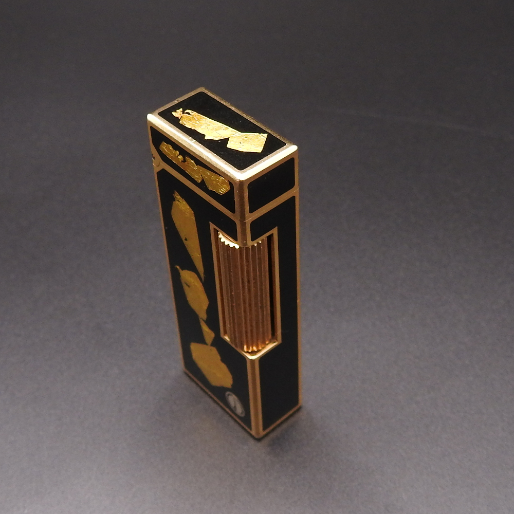 現状渡し ダンヒル dunhill ローラータイプ ガスライター 漆調