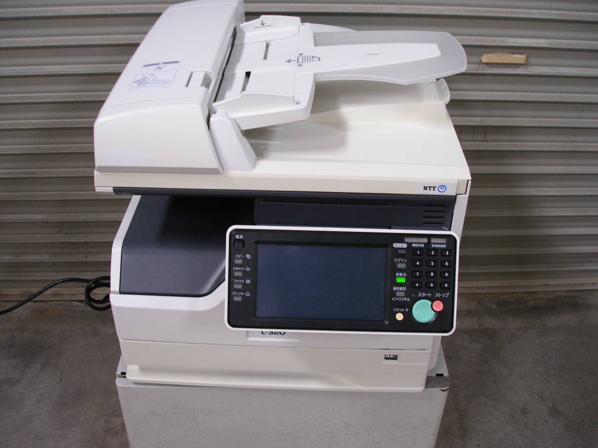 NTT nttfax L-320 複合機 取扱説明書 CD付 送信A3 受信A4 FAX コピー プリンタ 2015年12月製 使用枚数29450枚 初期化済み/引取り歓迎します_ADF下部に黄ばみあります