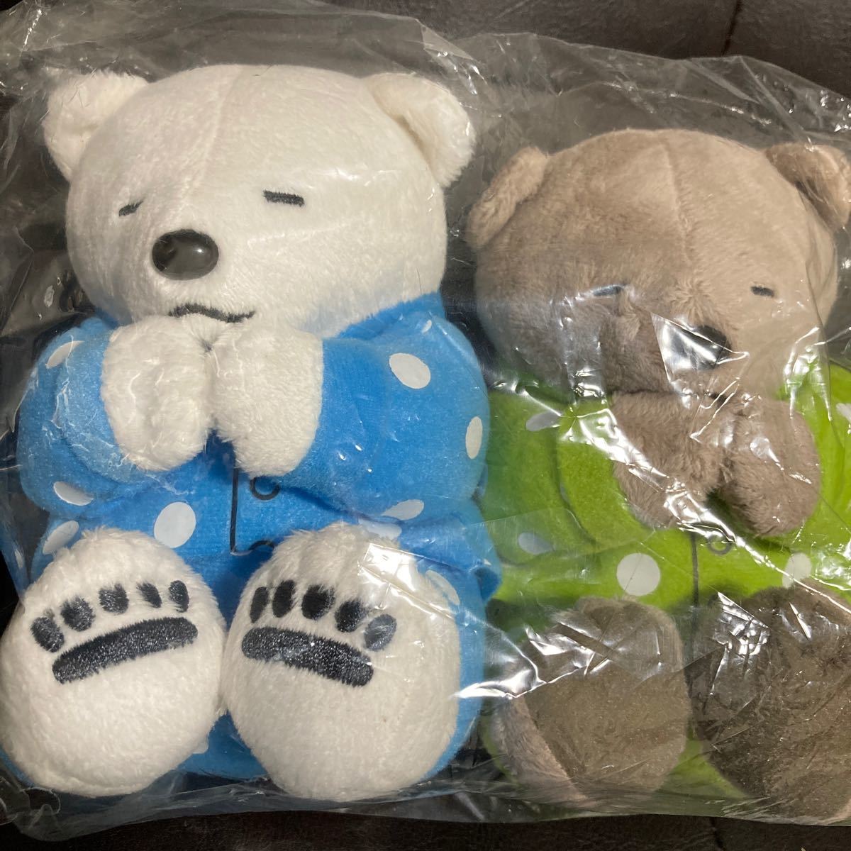 Paypayフリマ しろくまカフェ 当選品 ダブルチャンス シロクマくんグリズリーくんおやすみぬいぐるみ 幼少期 Paypayフリマ しろくまカフェ 当選品 ダブルチャンス シロクマくんグリズリーくんおやすみぬいぐるみ 幼少期