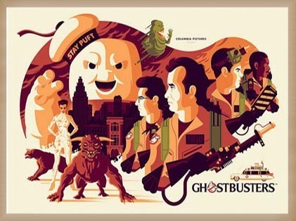 春先取りの Ghostbusters ゴーストバスターズ　限定375枚　手書きナンバリング入り（トム ウェイレン） 額装品 ポスターフレーム