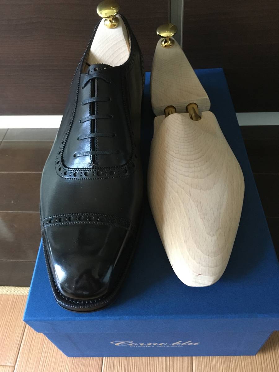 * unused *koru knob ruu(CORNO BLU) pattern order atere-do black UK6.5 degree dress shoes 