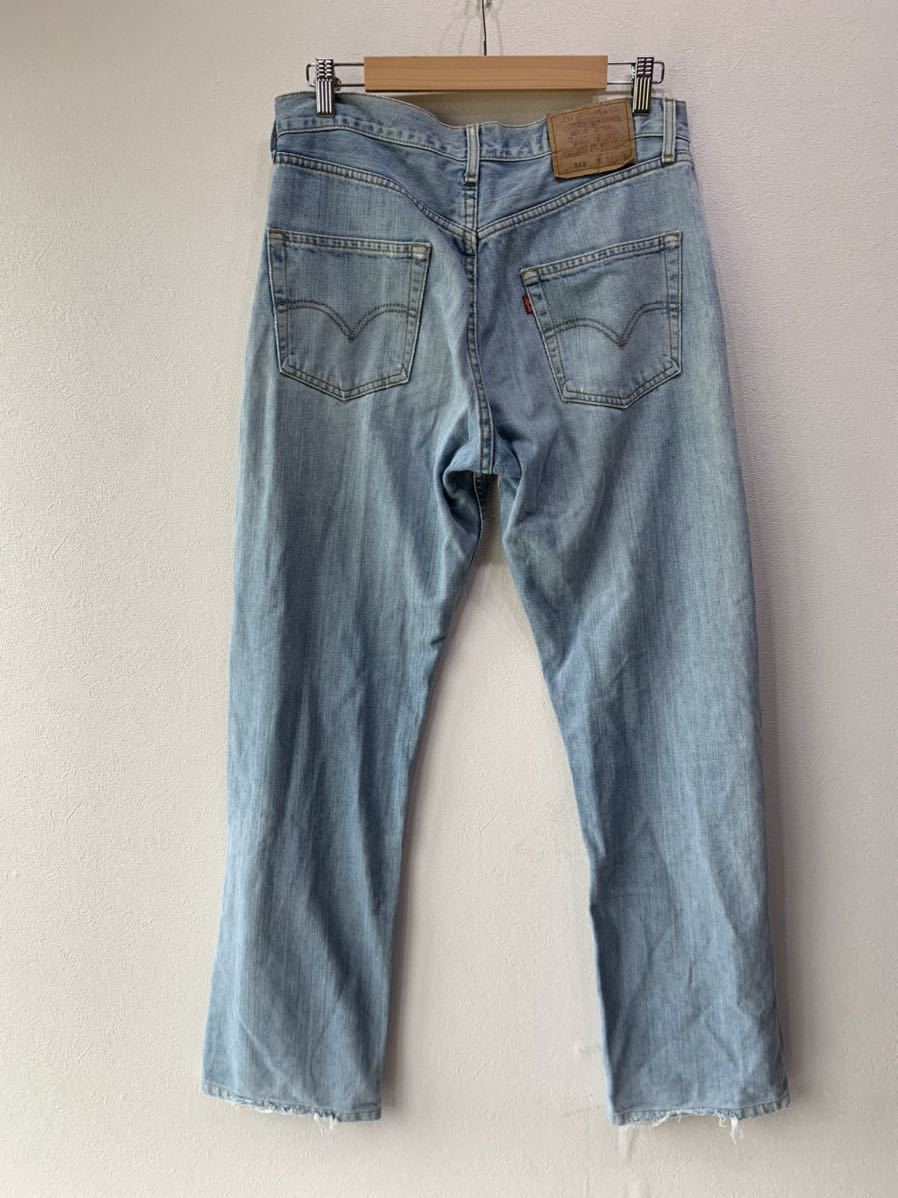 【人気】Levi’s/リーバイス 512 デニム パンツ W32 L34 ダメージ 加工  綿／コットン ジーンズ（K463）の画像7