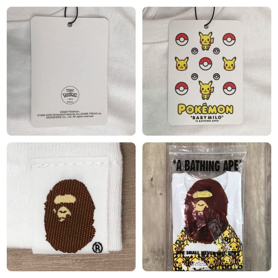 ★新品★ ポケモン × BAPE Big HEAD Tシャツ Mサイズ a bathing ape BABY MILO POKEMON エイプ ベイプ アベイシングエイプ マイロ wt62_画像5