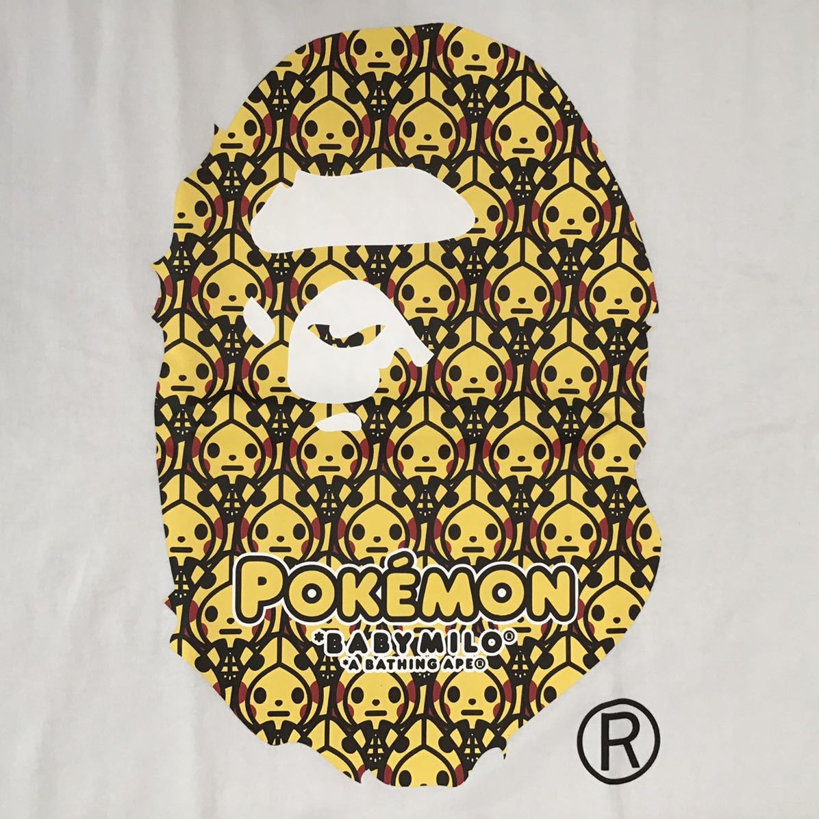 ★新品★ ポケモン × BAPE Big HEAD Tシャツ Mサイズ a bathing ape BABY MILO POKEMON エイプ ベイプ アベイシングエイプ マイロ wt62_画像2