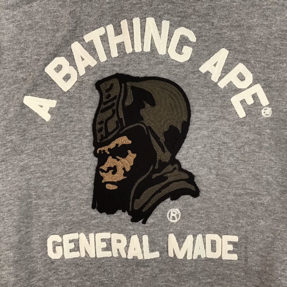 General スウェット スタジャン Sサイズ a bathing ape BAPE sweat varsity jacket エイプ ベイプ アベイシングエイプ vintag nigo g80_画像2