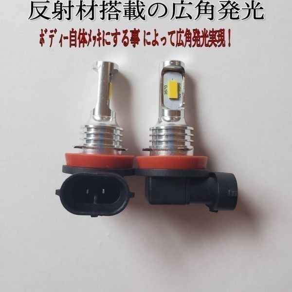 車検対応 イエロー 黄色　スズキ エブリィ H17.8～H27.1 DA64 DA17V DA17W フォグランプ用 H8 H16 LED　バルブ 2個セット_画像3