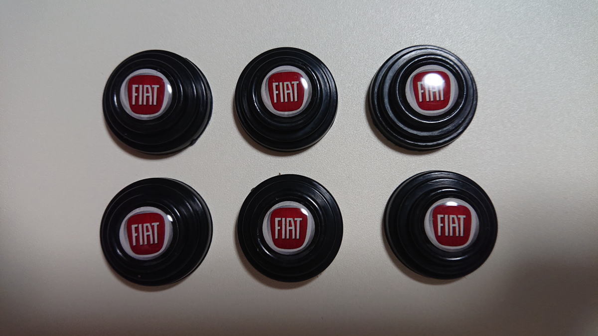 フィアット Fiat 現行ロゴタイプ ドア・ハッチ・エンジンルーム等 ビビリ・きしみ音低減 クッションゴム 6個セット