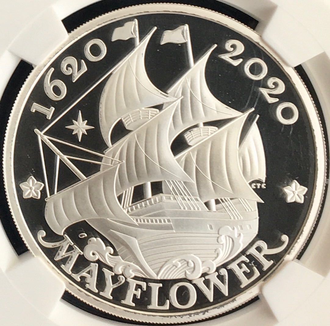 旧貨幣/金貨/銀貨/記念硬貨 2020 メイフラワー号航海400周年 2ポンド 