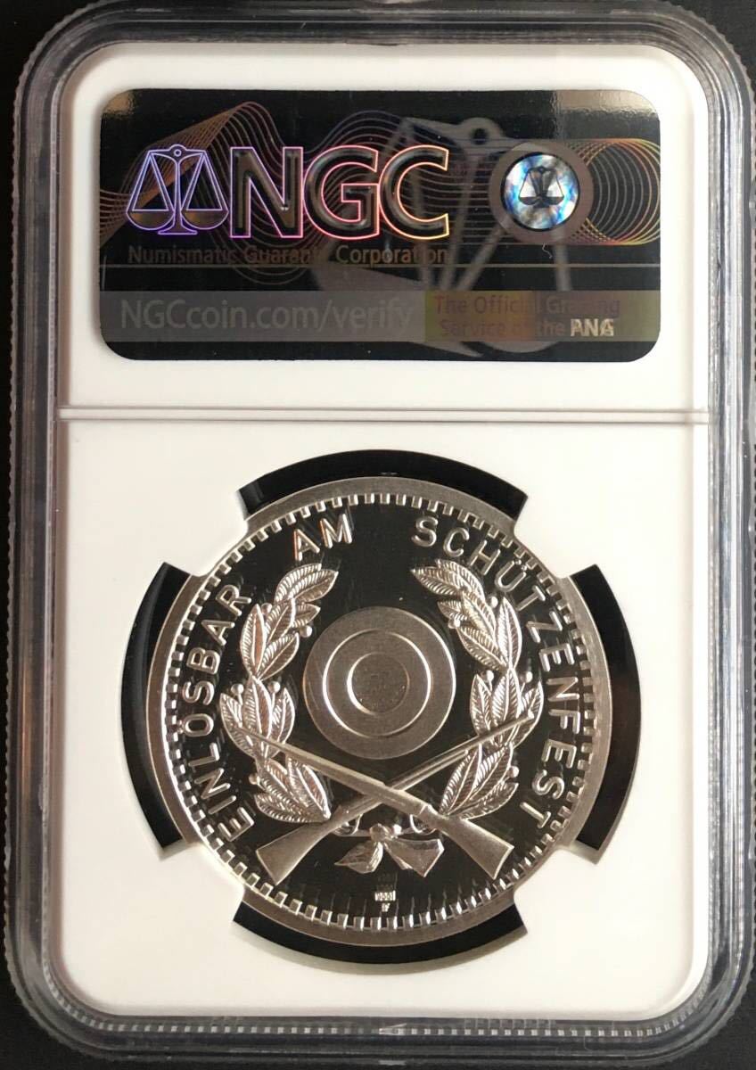 【現代射撃祭！NGC80枚】1990 スイス　Winterthur 銀貨　50フラン NGC PF69 ULTRA CAMEO　ヘルベティア アンティーク ヴィンタートゥール_画像4