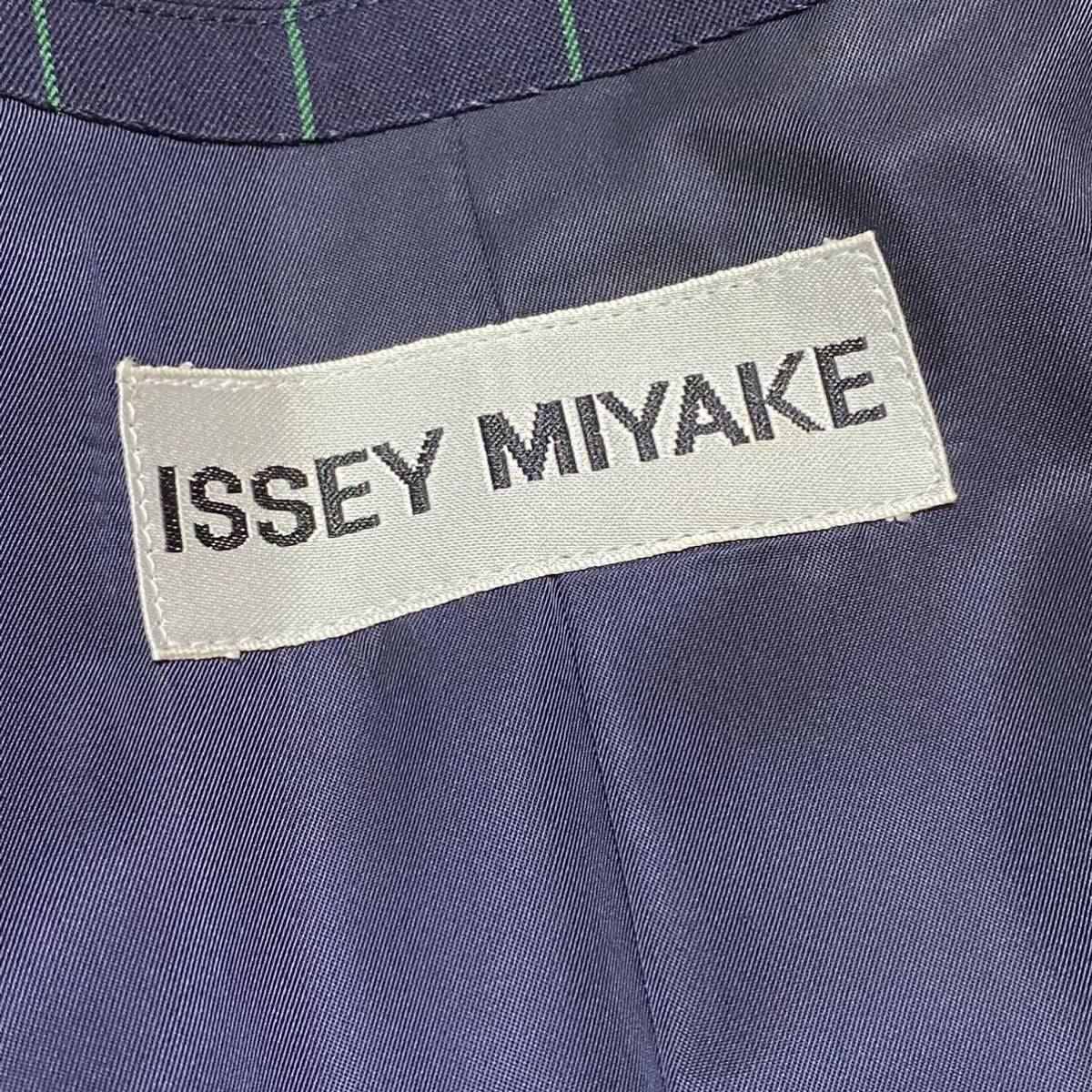 【即決】★ ISSEY MIYAKE イッセイミヤケ ★ テーラードジャケット ストライプ アーガイル ３ボタン 日本製 old archive ビンテージ （M）