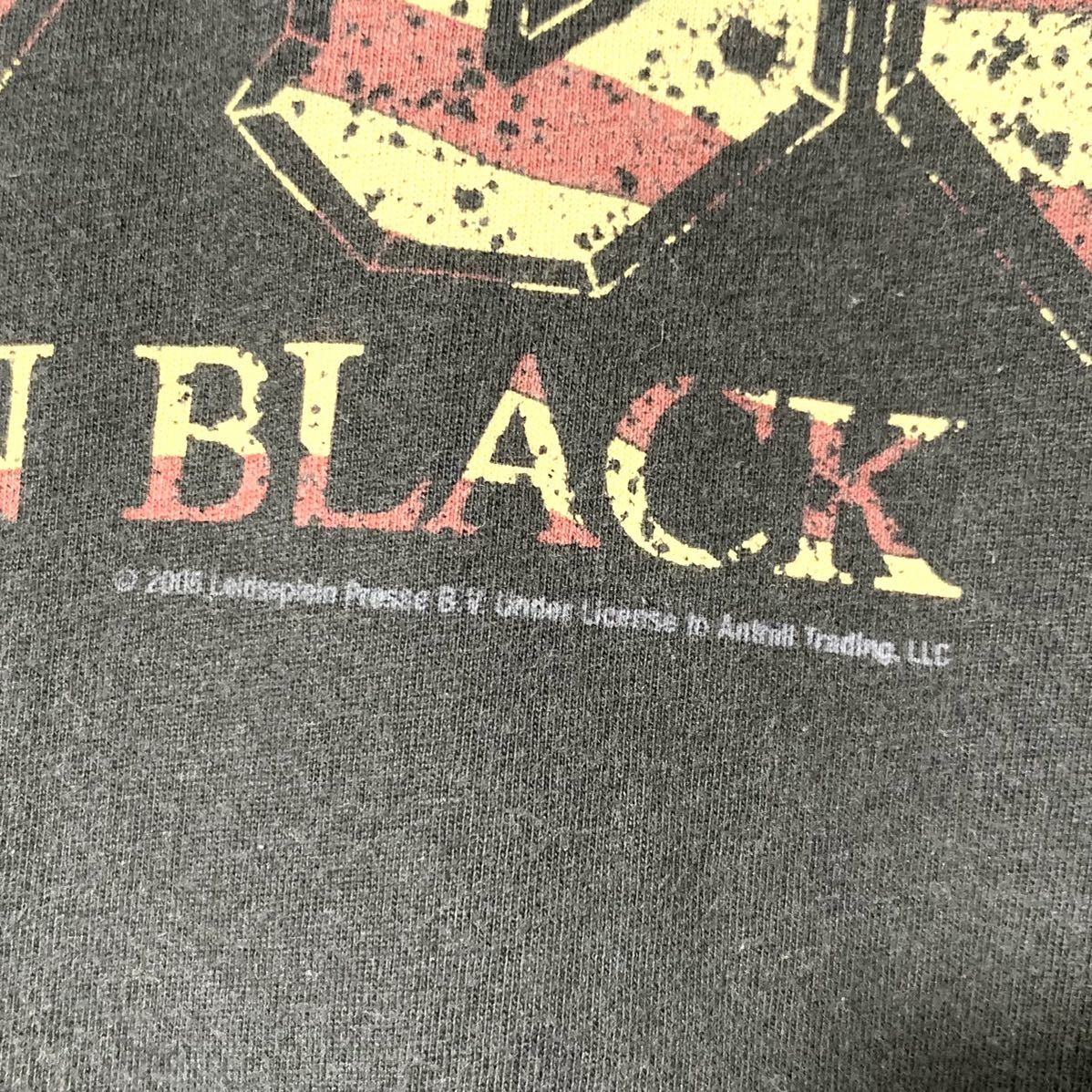 ■ AC/DC 2006 コピーライト BACK IN BLACK プリント Tシャツ ブラック エーシーディーシー ロック バンドT 古着 ■_画像4