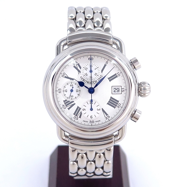 [AEROWATCH] 61901 AA01 Коллекция Хронограф SS Белые автоматические часы Модные [Бывшее в употреблении] / m14916 / 6514 / 10023116