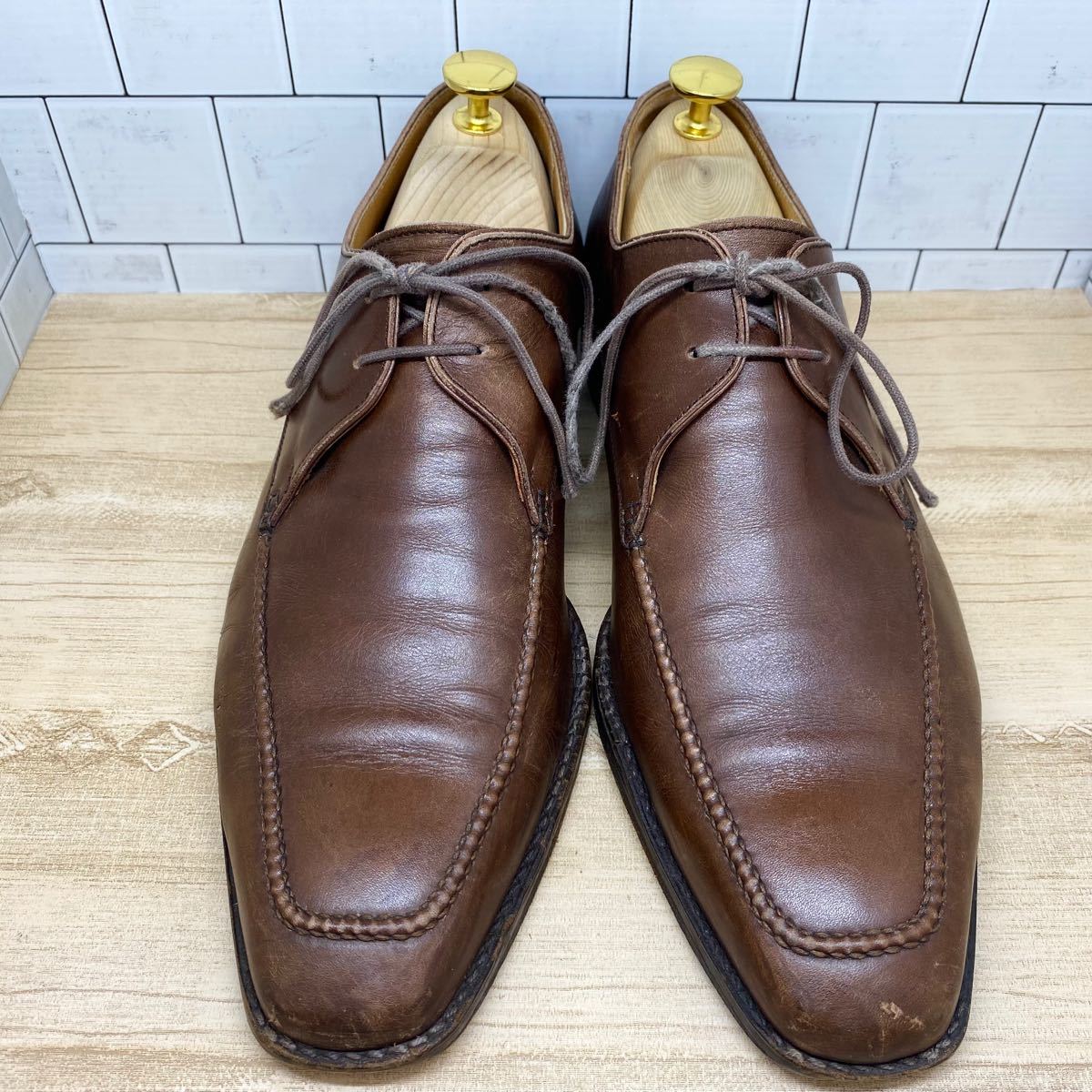 REGALリーガルメンズ革靴25.0cm uチップビジネスシューズ本革ブラウン茶色
