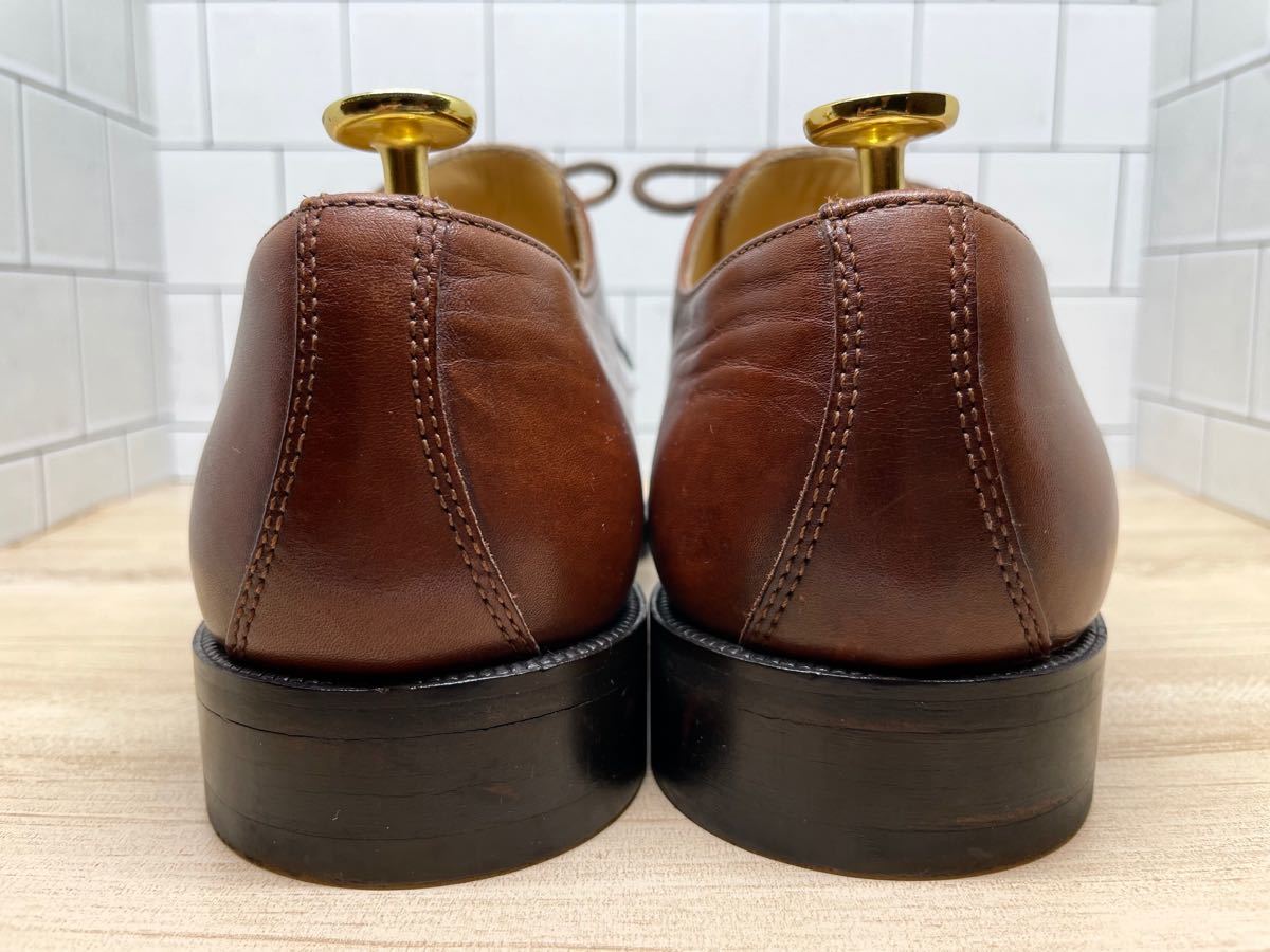 【送料無料】MARIO FAGNI マリオファグニー　革靴　25cm メンズ　ブラウン イタリア製 ビジネスシューズ