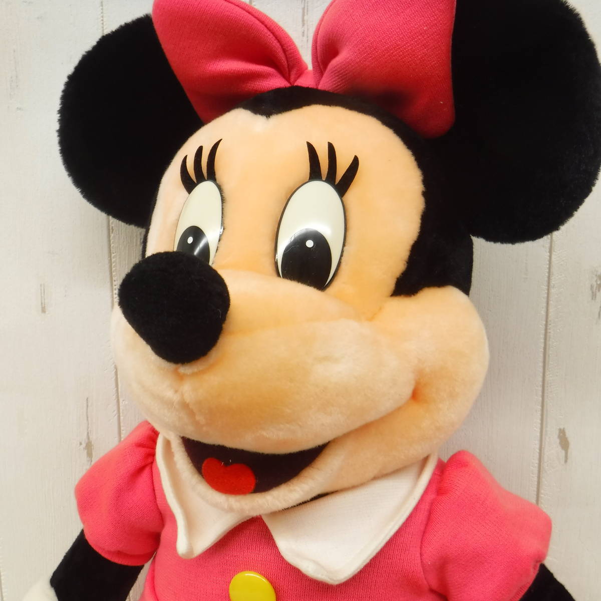  Showa Retro подлинная вещь * retro мягкая игрушка * Tokyo солнечный and Star * Minnie Mouse *woruto Disney * большой 62cm* редкость розовый платье 