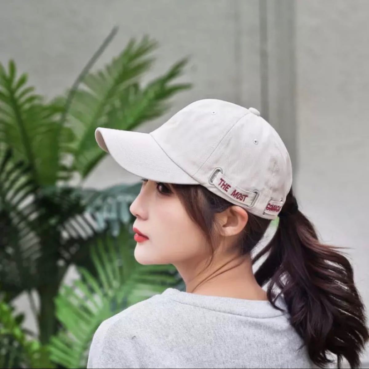 大人気 ロゴ シンプルキャップ レディース メンズ お洒落 韓国 ベージュ 帽子 通販