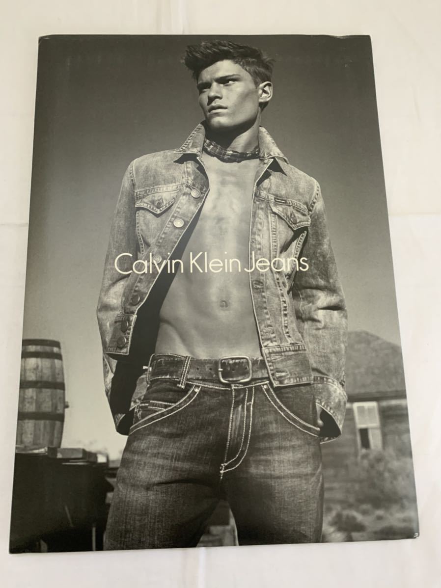 【送料無料】Calvin Klein Jeansカルバンクライン ジーンズ 2005年頃　紙製パネル　非売品　インテリア　コレクション 店舗ディスプレイ