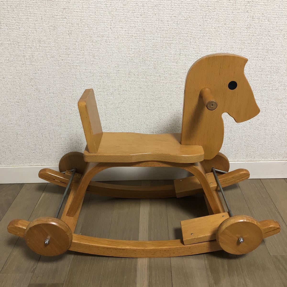  Yamazaki woodworking corporation wooden horse toy for riding locking po knee two way wooden toy wooden 2way made in Japan 