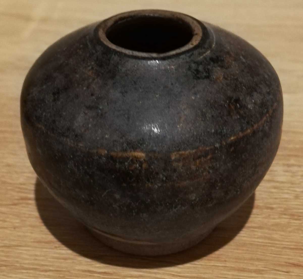 豪奢な 黒高麗 備前 茶入 茶道具 宋代 吉州窯 高麗