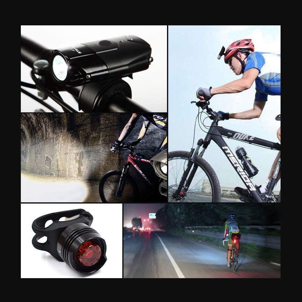  自転車ライト【改良版】 1200ルーメン 2000mah自転車ライト IP65防水 テールライト付き USB充電式_画像6