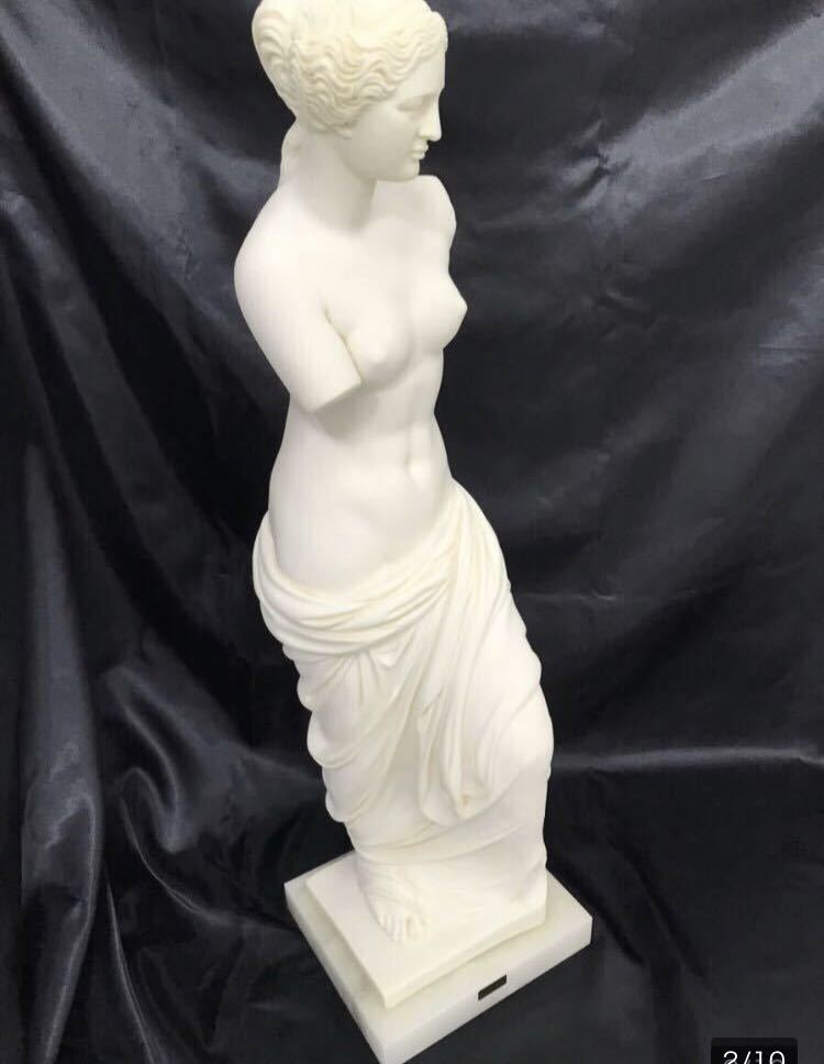 (ハ-1256)ミロのヴィーナス ALFREDO 92-M 全高63㎝ 女性像 アラバスタ彫刻 大理石台座 スペイン 西洋彫刻 石膏 オブジェ 美術品 デッサン_画像2