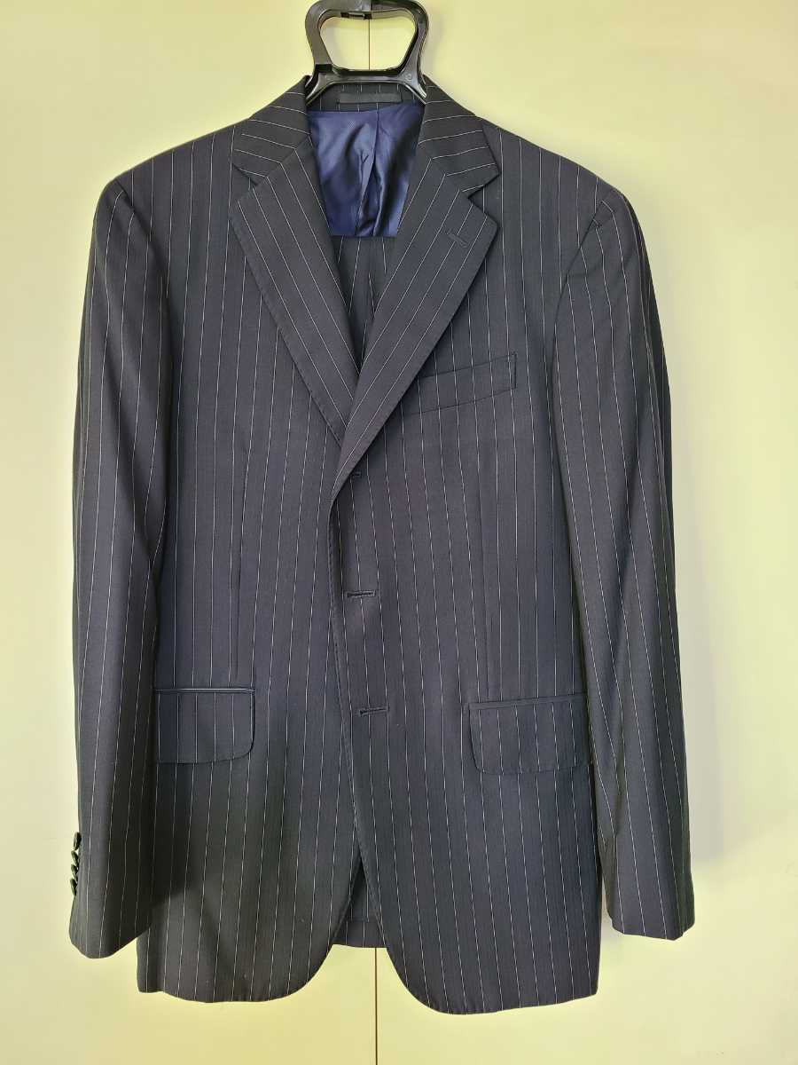 BOGLIOLI 46 M size navy stripe suit BOGLIOLI jacket Lardini LARDINI Tagliatore L.B.M ruby amka Roo zo liking also 