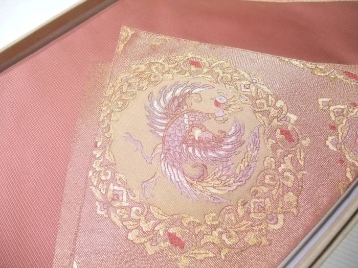 袋帯 正絹 hu175 新品 お仕立て付き 送料込み 西陣 豪華な葡萄唐草鳳凰
