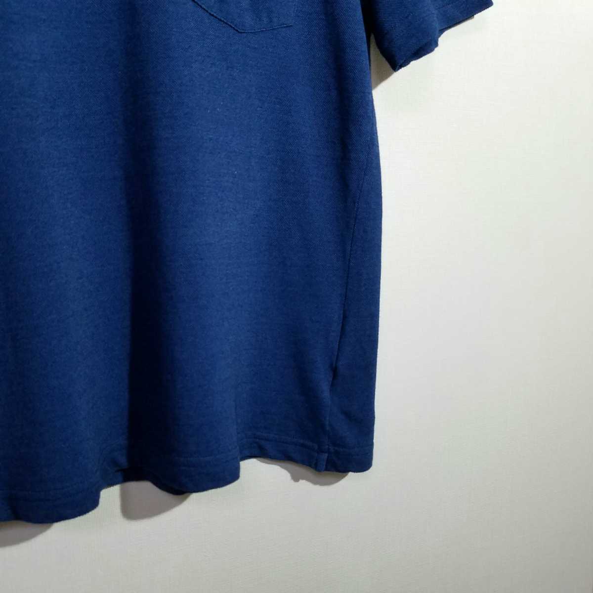 { Beams service / indigo dyeing / deer. . cloth } made in Italy GUY ROVER with pocket deer. . T-shirt XS polo-shirt gi Rover Indigo dyeing 