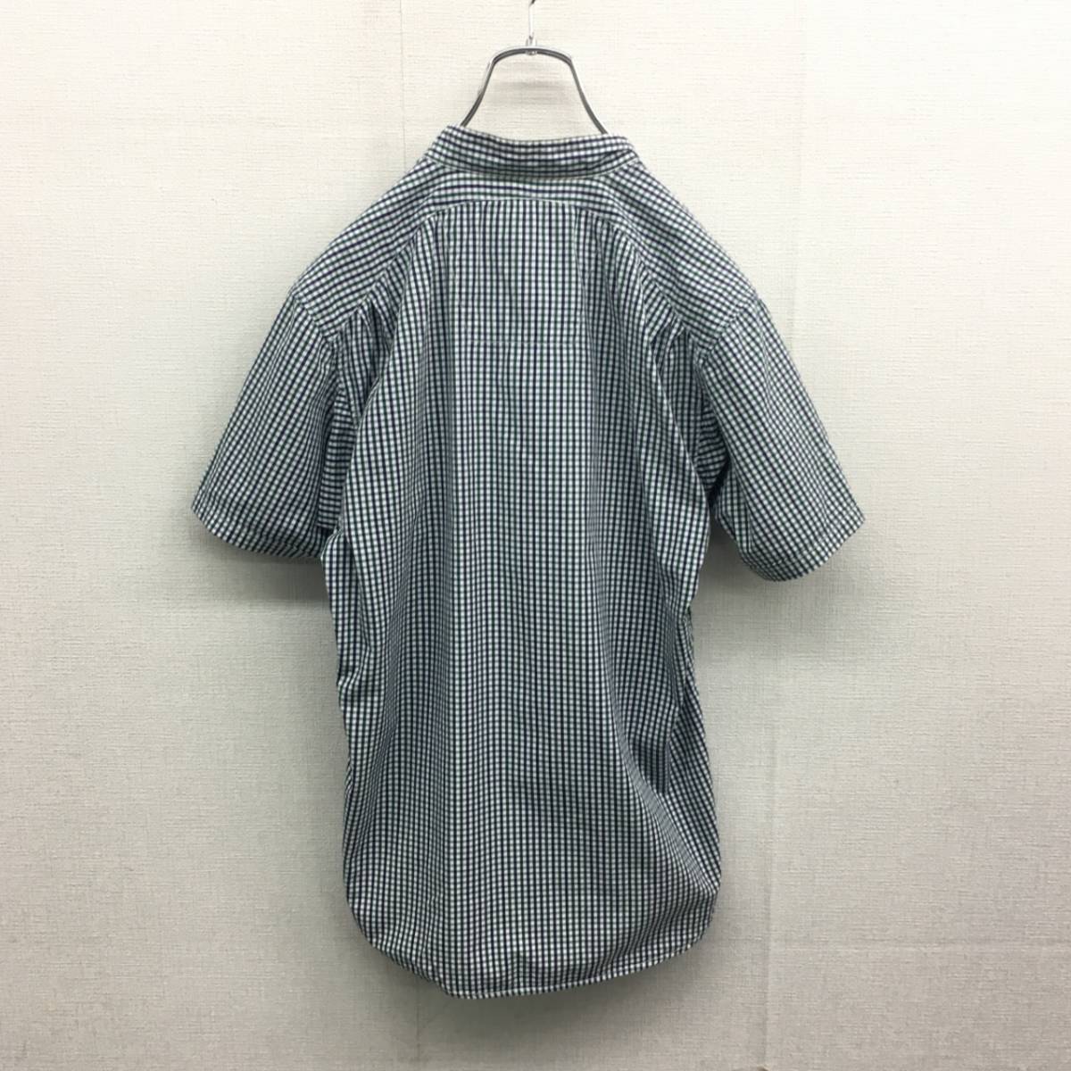 KZ3041*nonnative band color short sleeves western shirt *0* green / blue check pattern Nonnative 