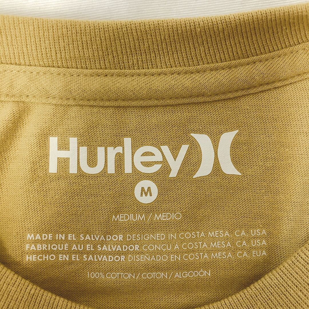 未使用タグ付　希少　Hurley　ハーレー　Ｔシャツ　半袖　丸首　イエロー系　M_画像9