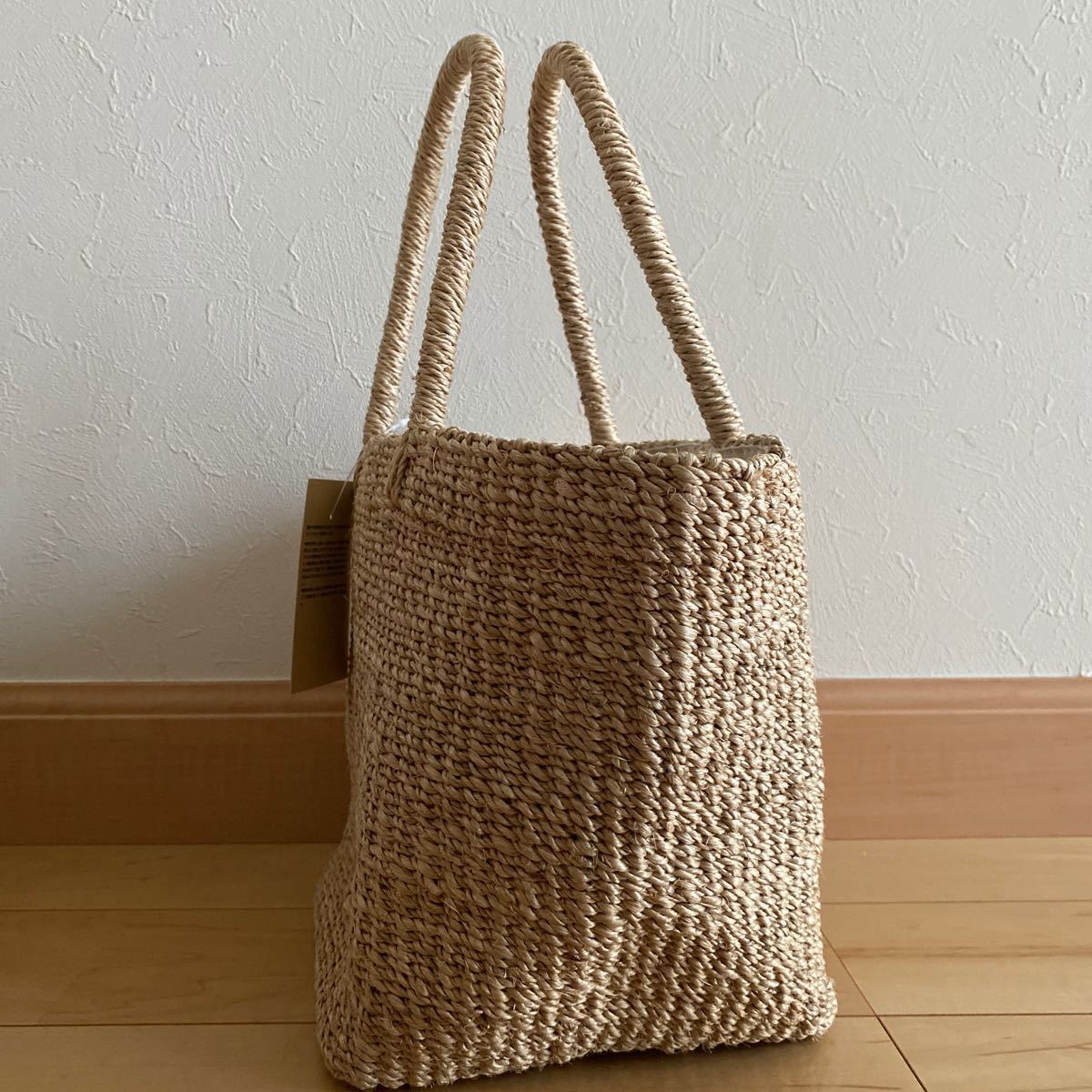 無印良品 MUJI アバカ トートバッグ 生成 新品未使用 タグ見切除 無印良品 MUJI アバカ トートバッグ 生成 新品未使用 タグ見切除