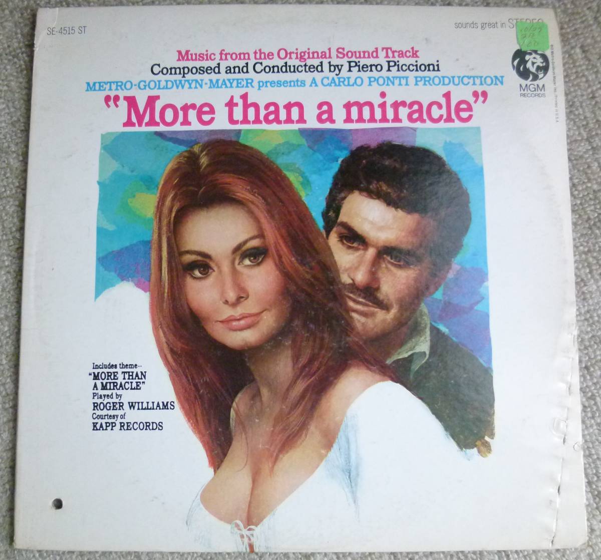Piero Piccioni『More Than A Miracle (Music From The Original Sound Track)』LP Soft Rock ソフトロック_画像1