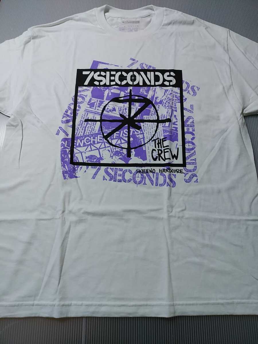 7SECONDS Tシャツ the crew collage 白XL trust records / descendents husker du bad brains black flag minor threat bad religion_画像1